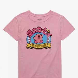 NWT Men's Pink Kirby Retro Pixelated T-shirt XXL 2XL